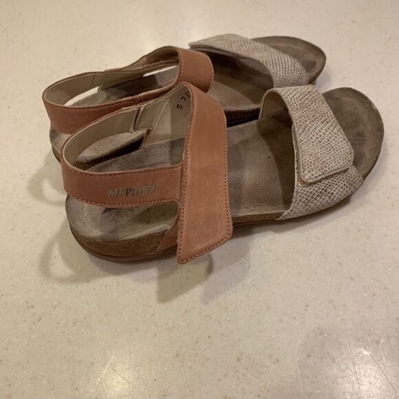 Mephisto Agave Sandal Brown Metallic Snake Skin - Picture 6 of 9